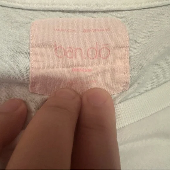 Ban.do• women’s white cotton cocktail T-shirt size medium - Picture 7 of 10